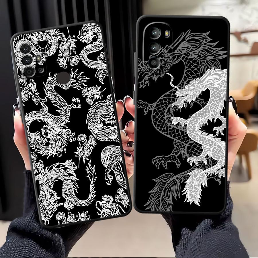Phone Cases Motorola - Coole Chinese Draak Soft Back Telefoon