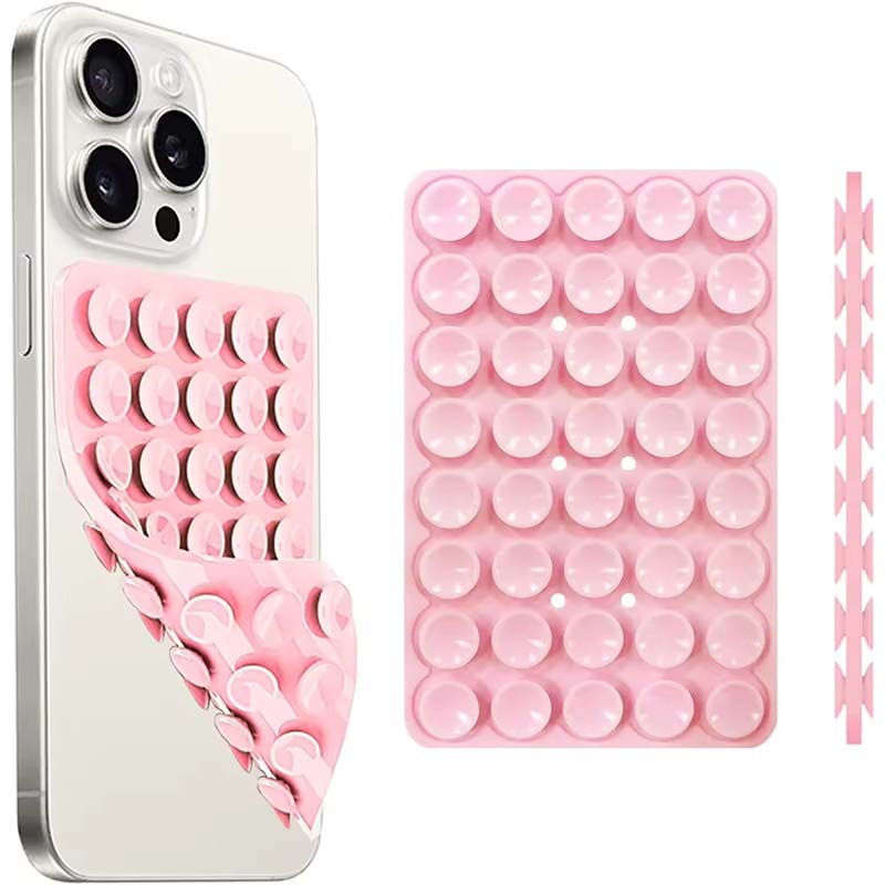 Phone Cases Rubber - Siliconen zuignap-telefoonstandaard met sterke dubbelzijdige handgreep