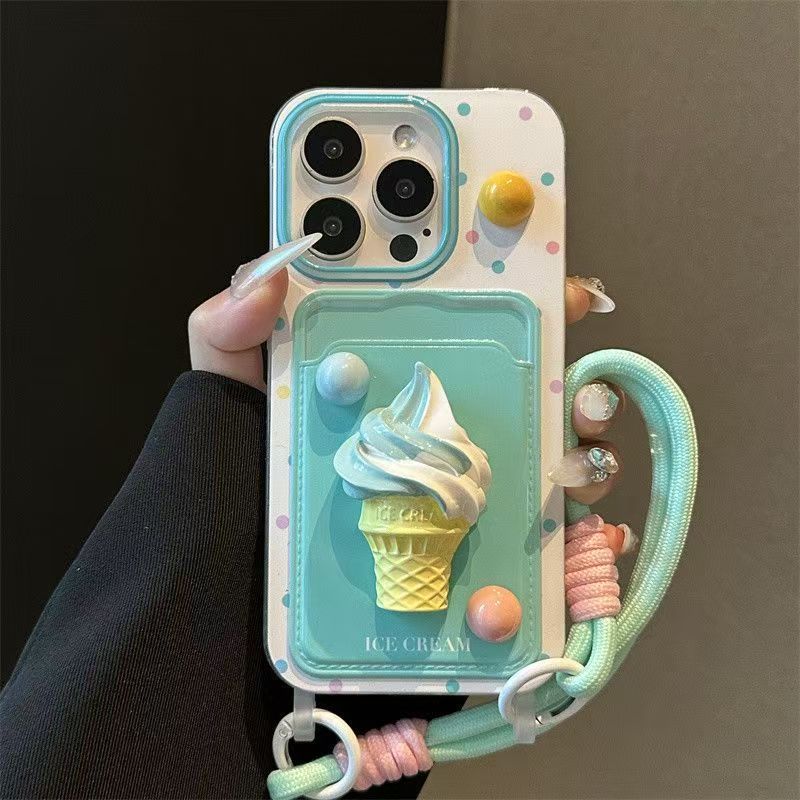 Phone Cases Iphone 13 - Creatief ijsjes 3D portemonnee design hoesje