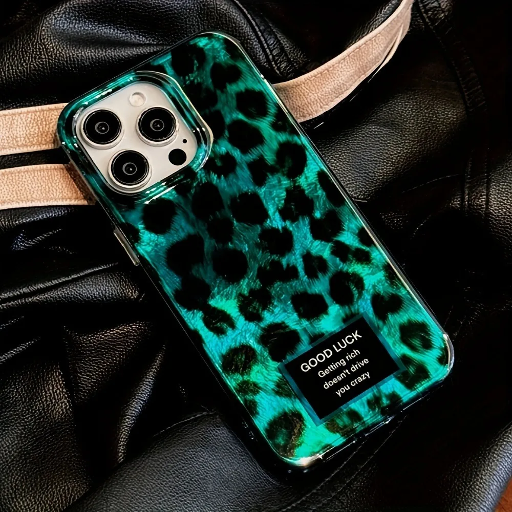 Phone Cases Best - Retro Laser Schattige Luipaardprint Telefoonhoesje Voor