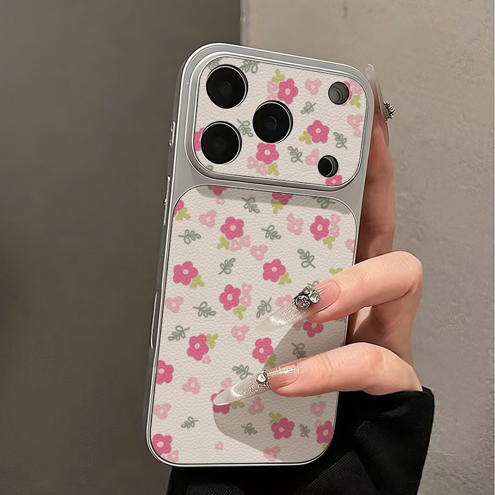 Phone Cases With Camera Cover - Luxe INS Bloemen Grote Venster Telefoonhoesje