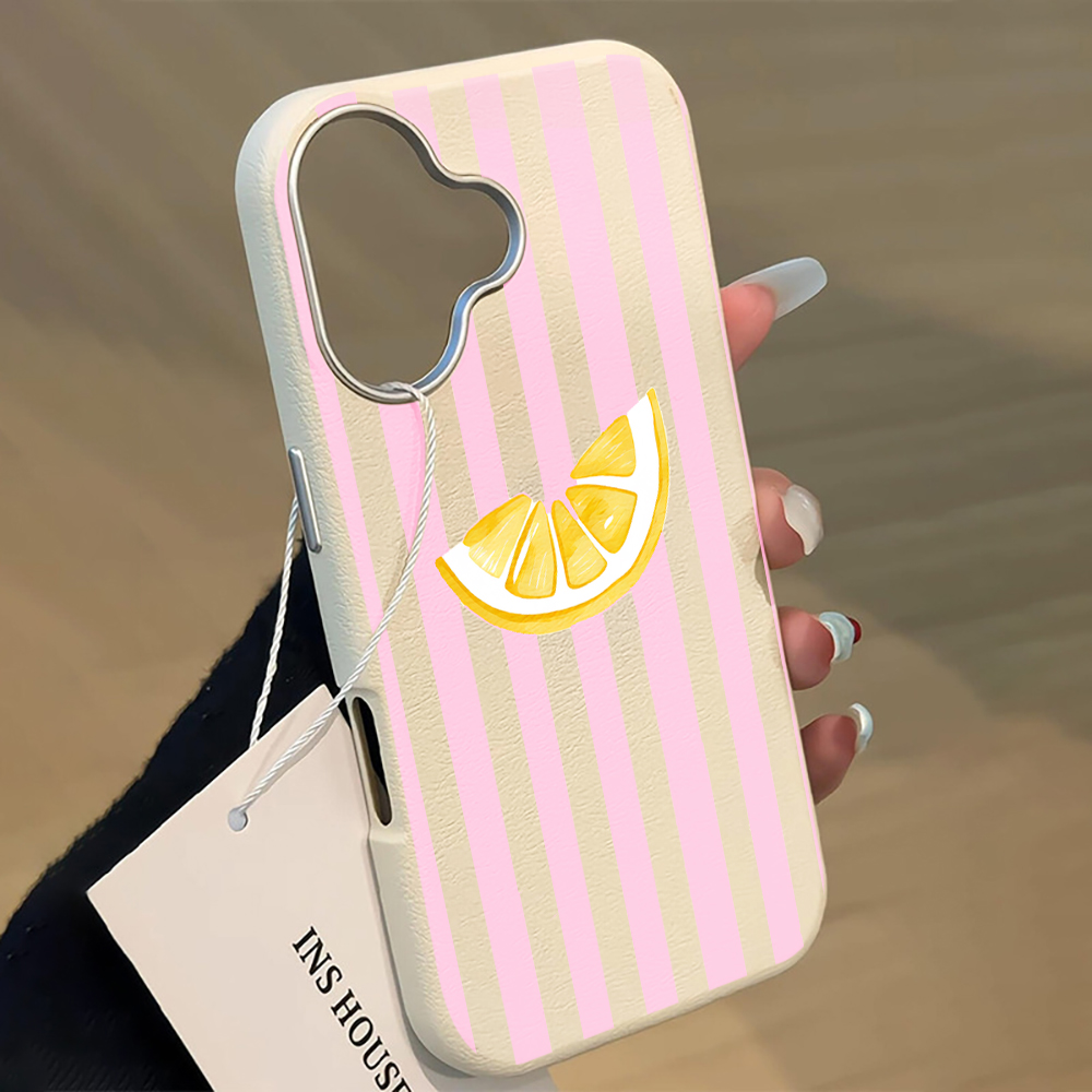 Phone Cases Xiaomi 15T - Telefoonhoesje met citroenroze strepen voor Xiaomi