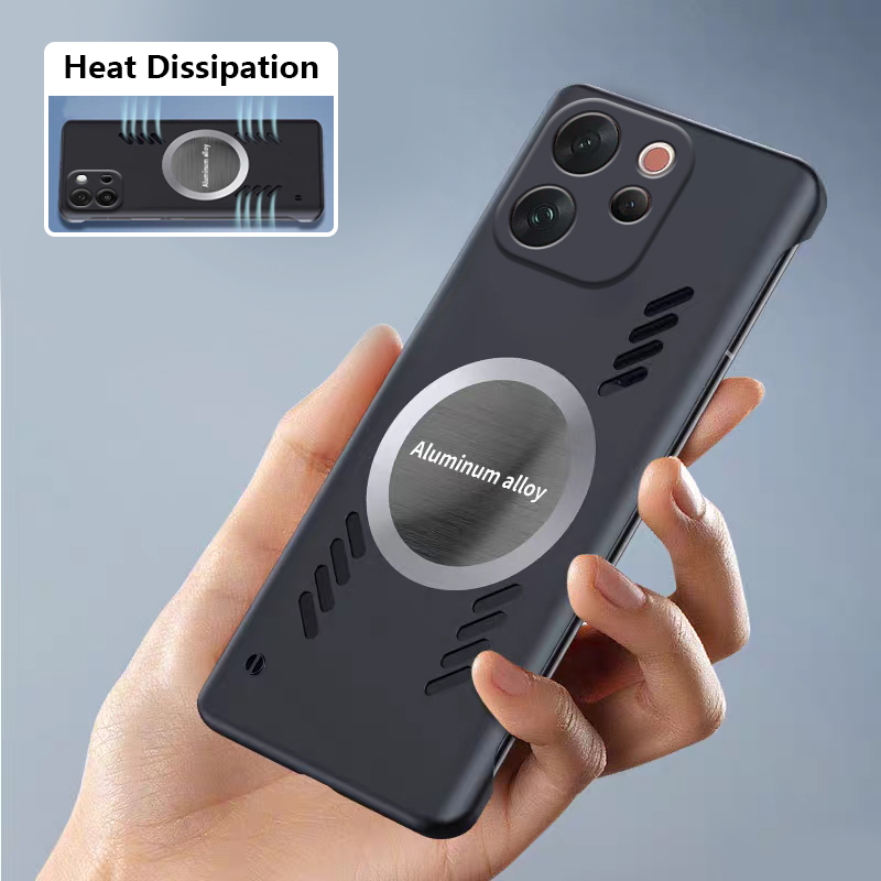 Heat Dissipation Case - Biruiqu Voor VIVO V70 Bezel-loze hoes