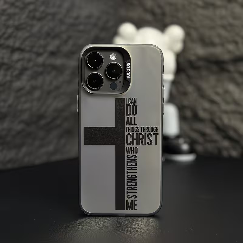 Phone Cases Popular - Anti-vingerafdruk Cross Bible telefoonhoesje voor iPhone
