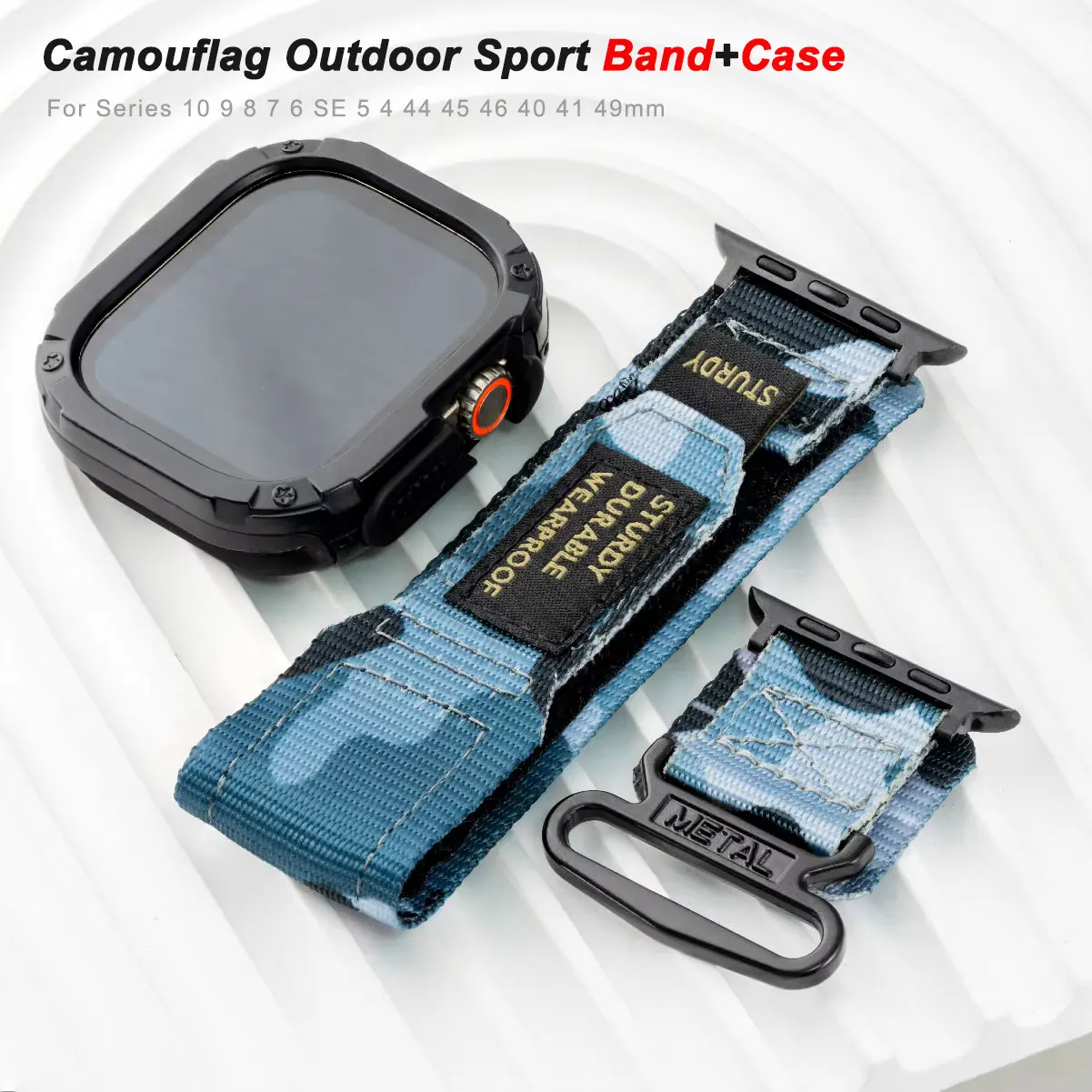 Military Grade Case - Nylon band + hoesje voor Apple
