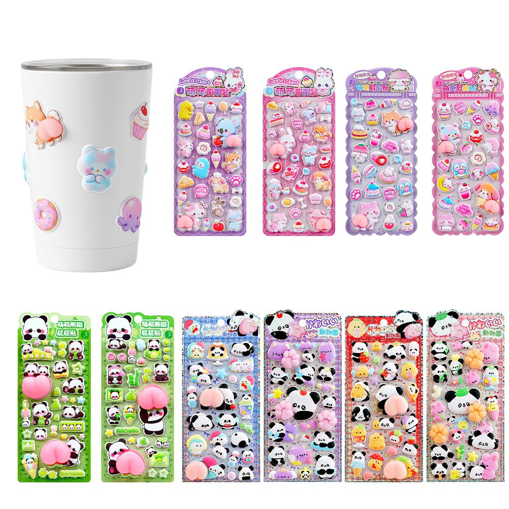 Phone Cases Rubber - Leuke 3D Panda Cartoon Stressverlichtende Rubberen