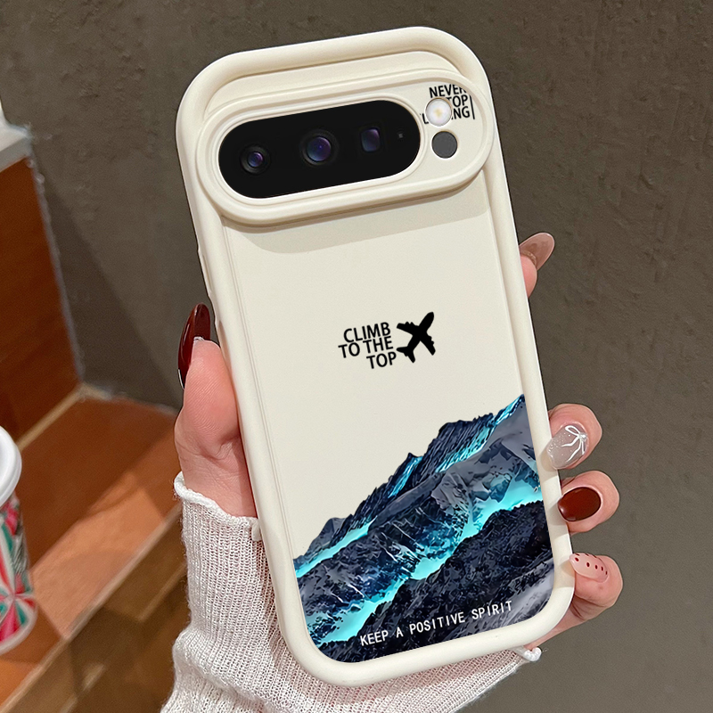 Phone Cases Google Pixel 10 - Vliegtuig Sneeuw Berg Patroon Telefoonhoesje Voor