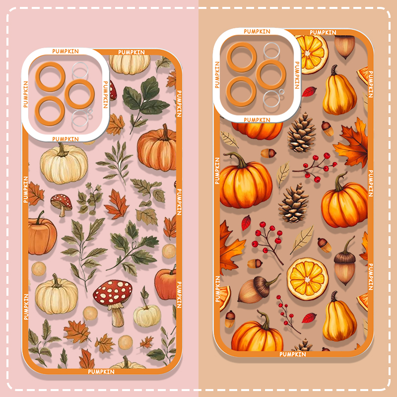 Phone Cases Motorola - Retro Herfst Esdoornblad Pompoen Patroon Telefoon