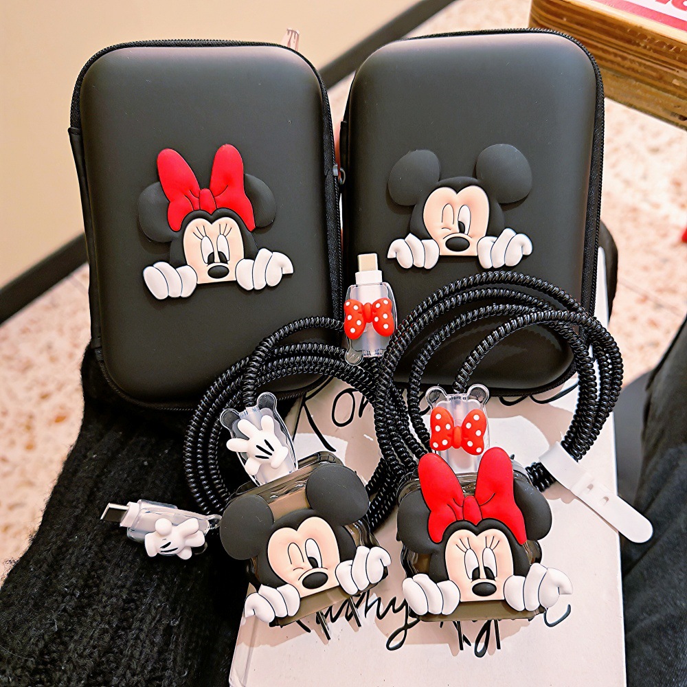 Phone Cases Rubber - Schattige Mickey Minnie kabelbeschermer voor iPhone/iPad