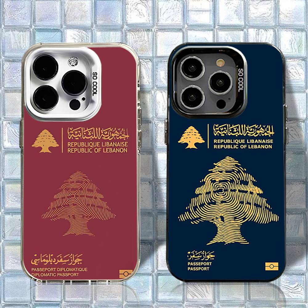 Phone Cases Lebanon - Libanon paspoort telefoonhoesje voor iPhone 16,15,14,13,12,11,Pro,XS,Max,Plus,Mini,SE