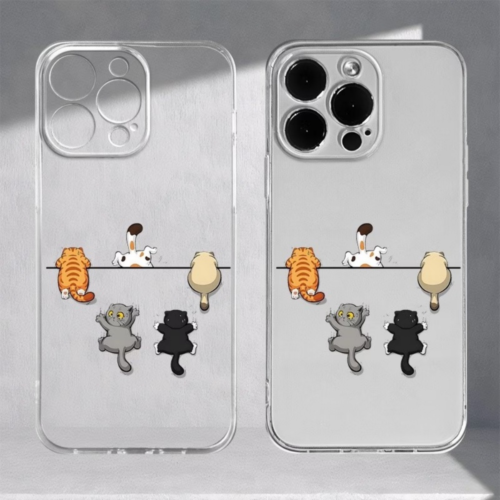 Phone Cases Bulk - Vijf schattige kattenprint telefoonhoesjes voor iPhone