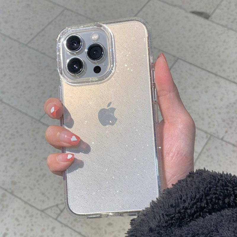 Phone Cases Best - Transparant Eenvoudig Glitter Telefoonhoesje Voor iPhone