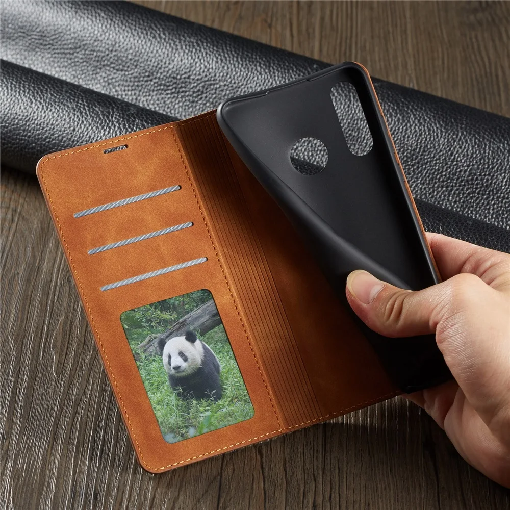 Leather Folio Wallet Case - Lederen portemonnee-hoesje voor Huawei P30 P20