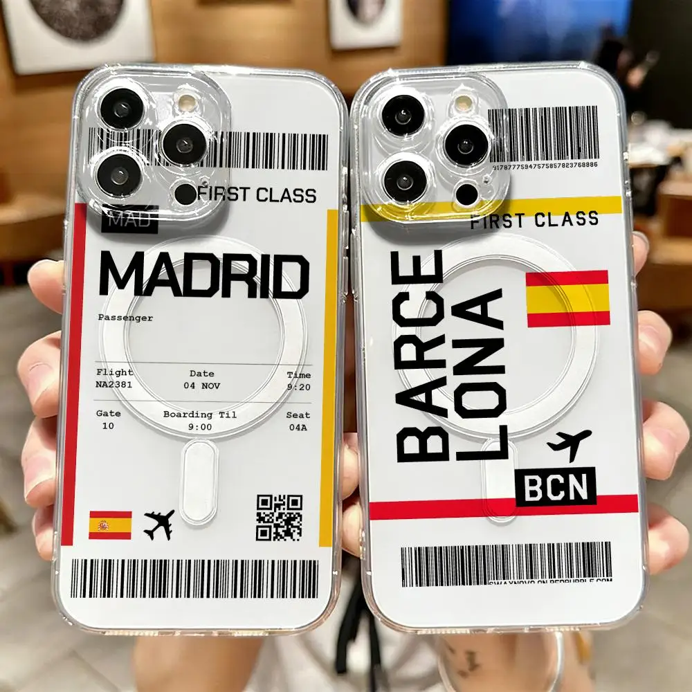 Phone Cases Transparent - Reiskoffer Telefoonhoesje Spanje voor iPhone 17