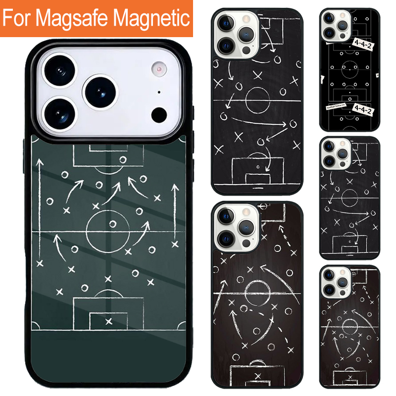 Military Grade Case - Voetbal Tactiek Tijd Magnetische Telefoonhoesje Voor