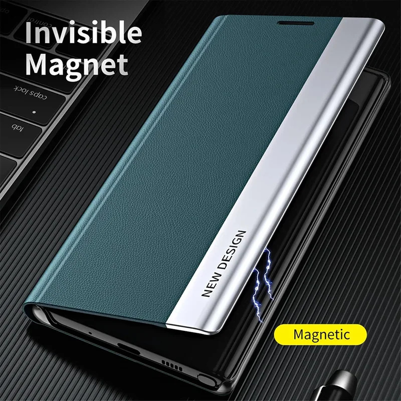 Flip Leather Case - Luxe lederen flip-telefoonhoesjes voor Samsung Galaxy