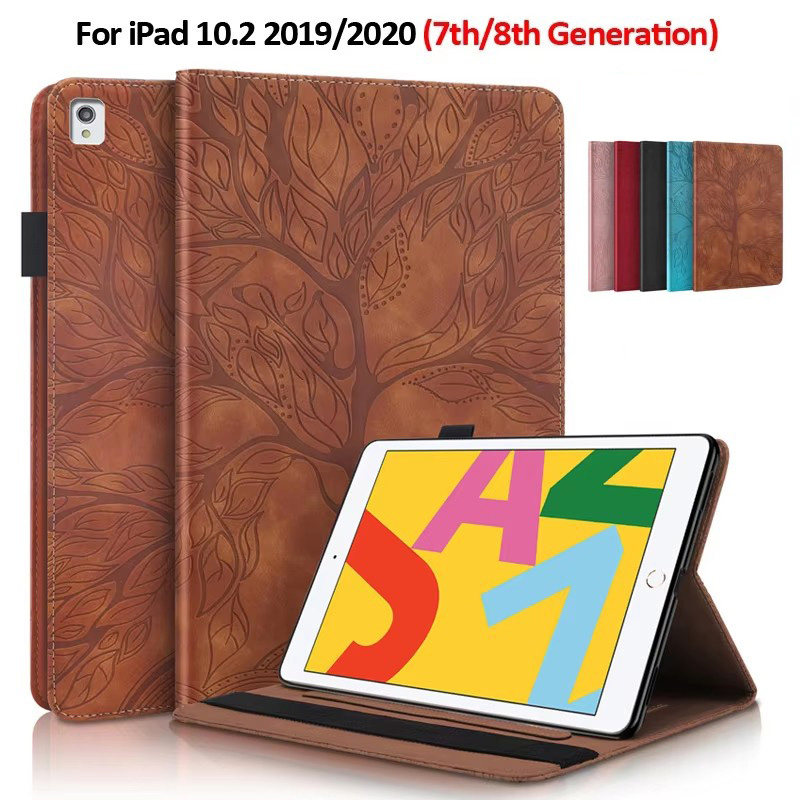 Leather Folio Wallet Case - GEFENIS Emboss Boom Lederen Flip Case