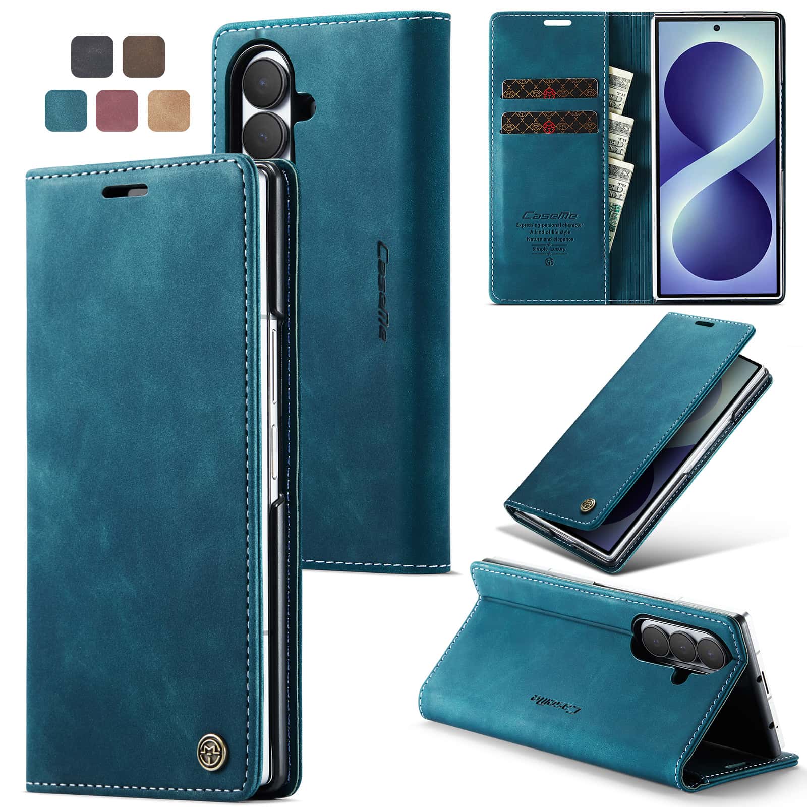 Leren flip-portemonneehoes voo - Leather Folio Wallet Case recensie en prijs