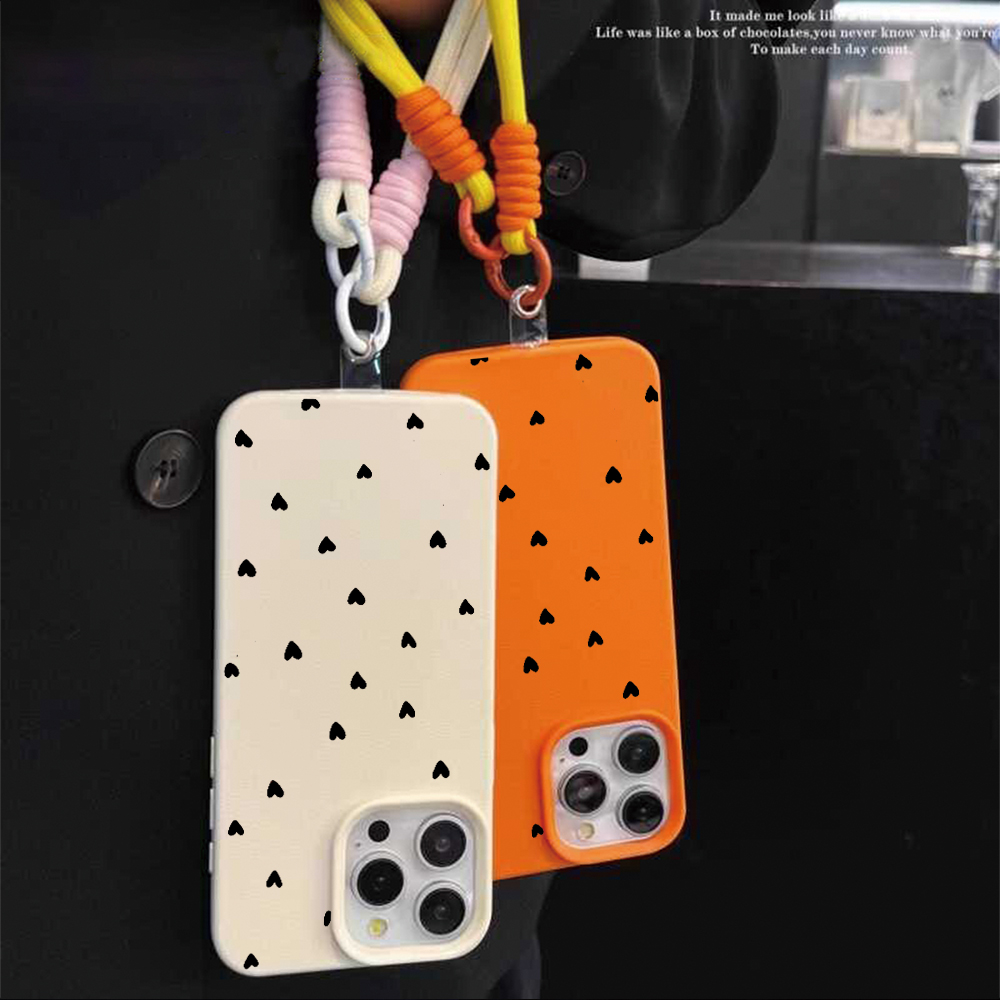 Zwarte hartvormige riemtelefoo - Phone Cases With Straps recensie en prijs