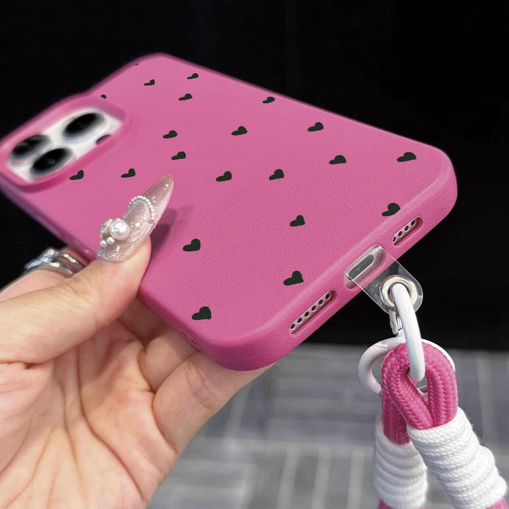 Zwarte hartvormige riemtelefoo - Phone Cases With Straps recensie en prijs