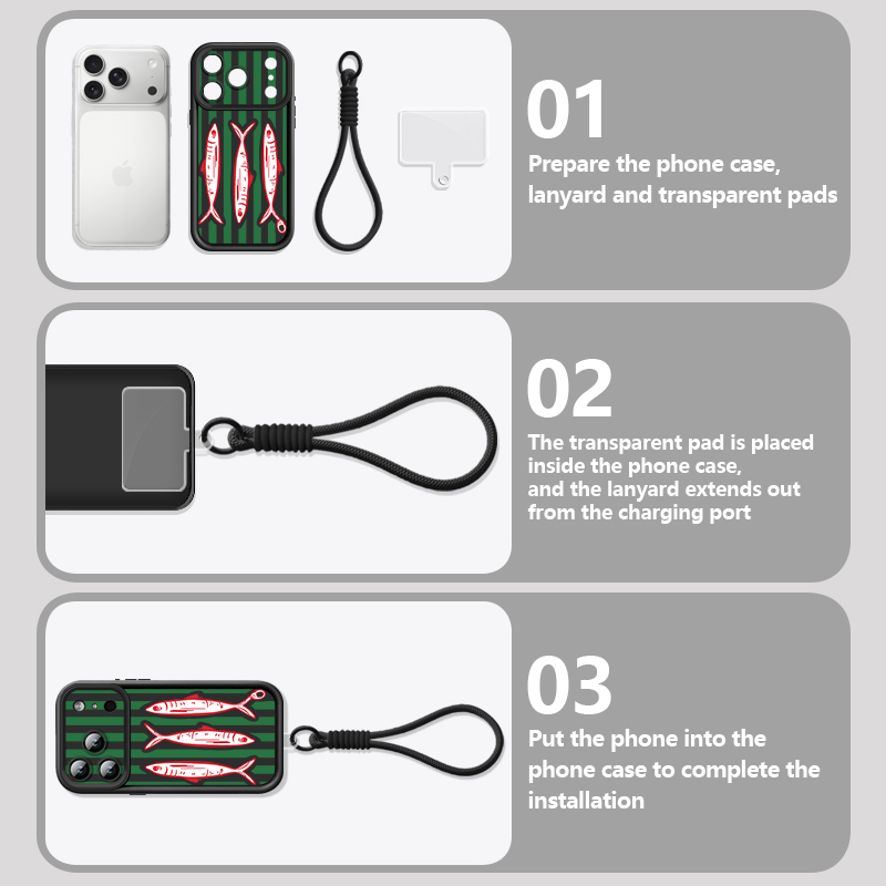 Sardientjes-krab-patroon met r - Phone Cases With Straps recensie en prijs