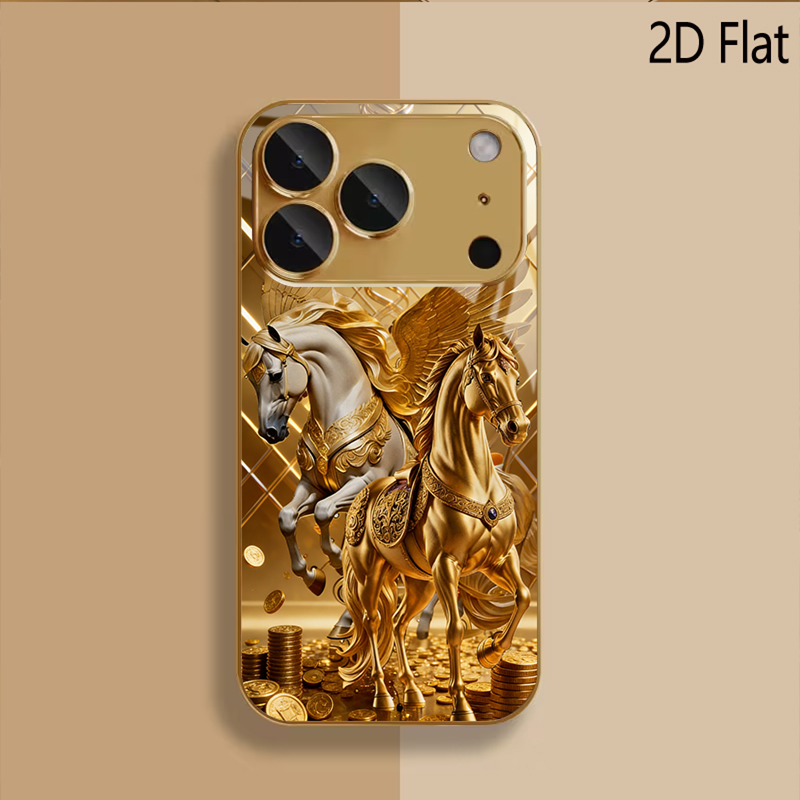 Twee paarden Patroon gehard gl - Phone Cases With Camera Cover recensie en prijs