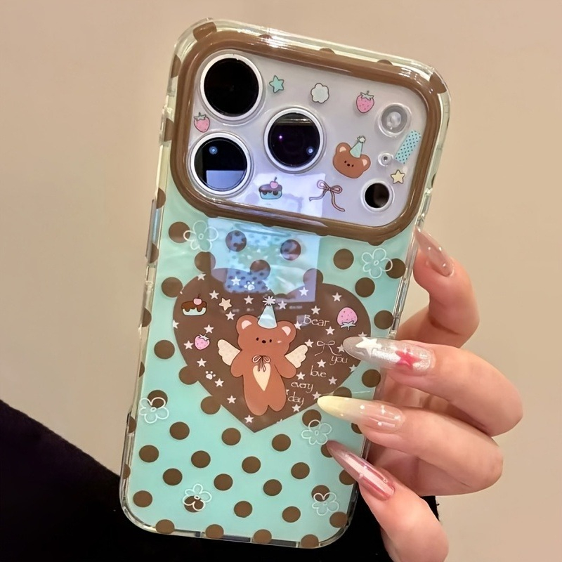 Bruine Polka Dot Hartjesbeer P - Phone Cases Brown recensie en prijs