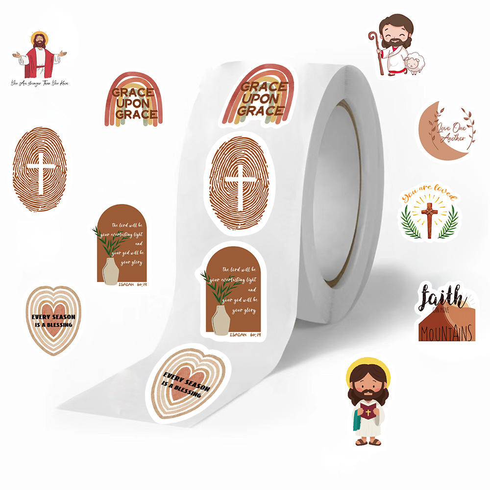 500 stuks/rol Jezus-stickers P - Phone Cases Jesus recensie en prijs