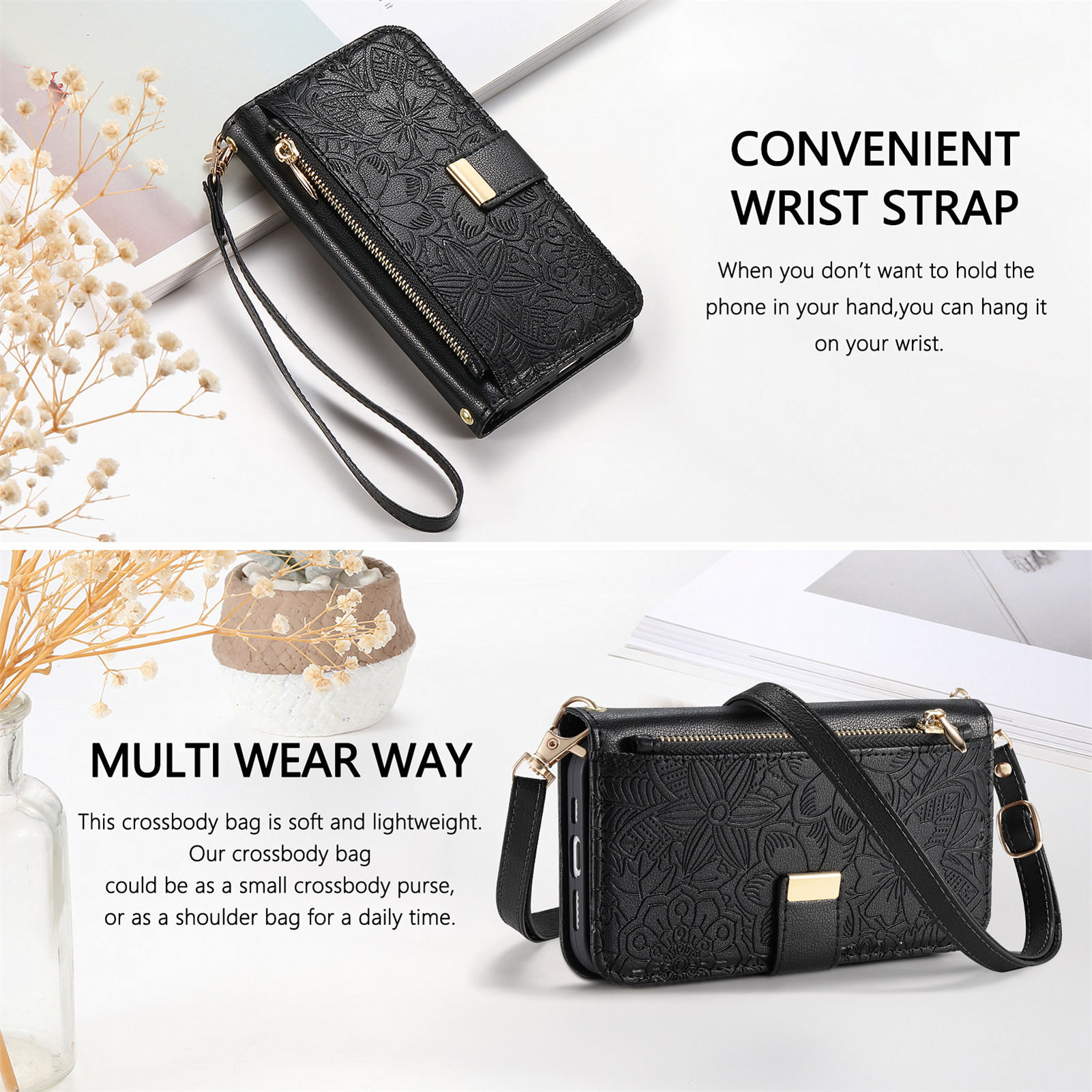 Leren rits crossbody portemonn - Flip Leather Case recensie en prijs