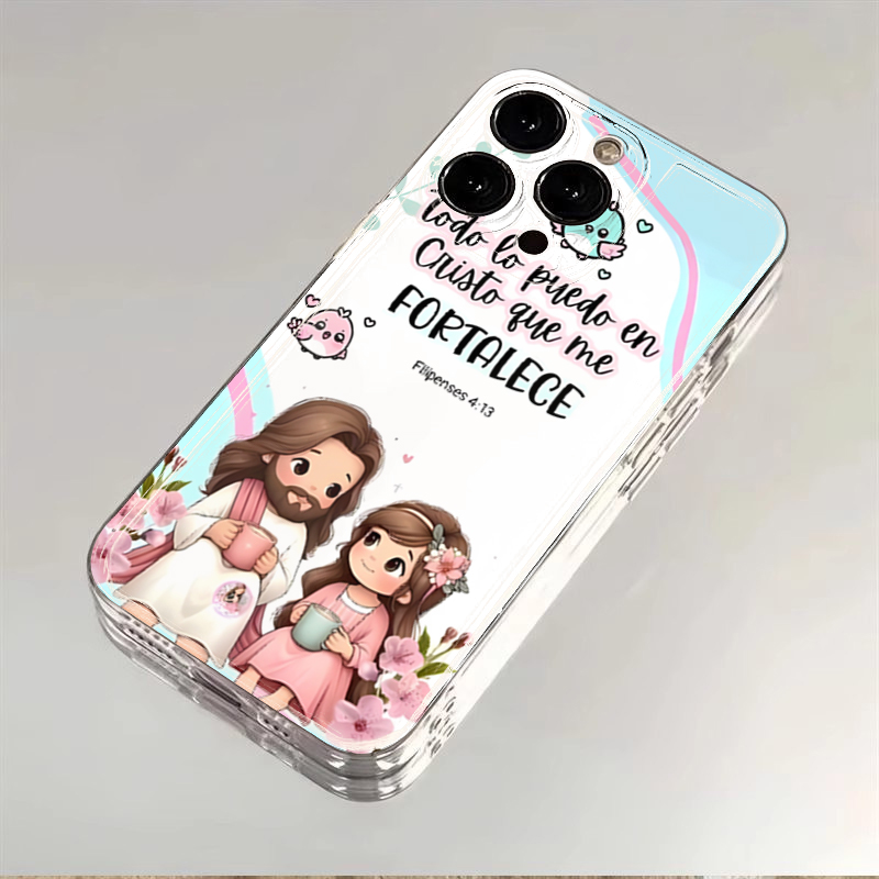 Cartoon Jezus En Ik Bijbelvers - Phone Cases Jesus recensie en prijs