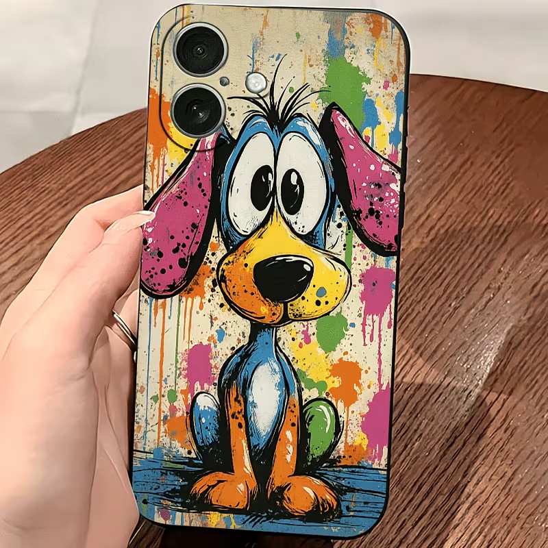 Graffiti gekleurde puppy TPU t - Phone Cases Bulk recensie en prijs