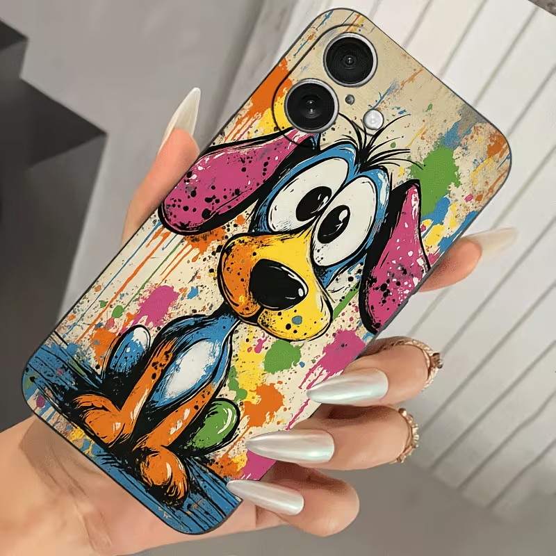 Graffiti gekleurde puppy TPU t - Phone Cases Bulk recensie en prijs