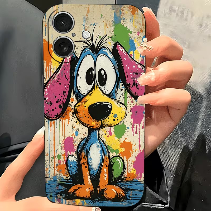 Graffiti gekleurde puppy TPU t - Phone Cases Bulk recensie en prijs