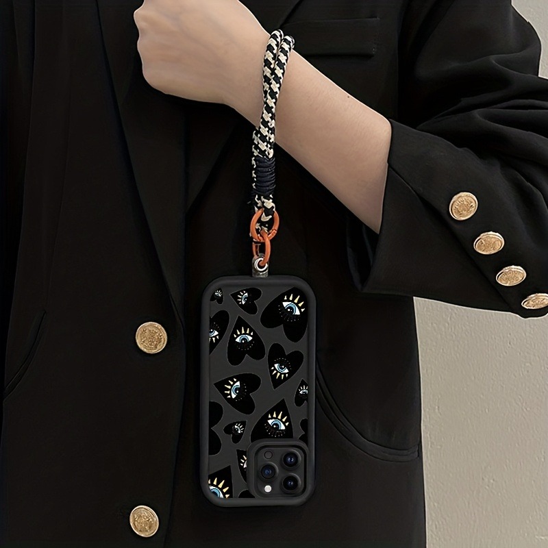 Zwarte Liefdeshart Oog Hangban - Phone Cases With Straps recensie en prijs