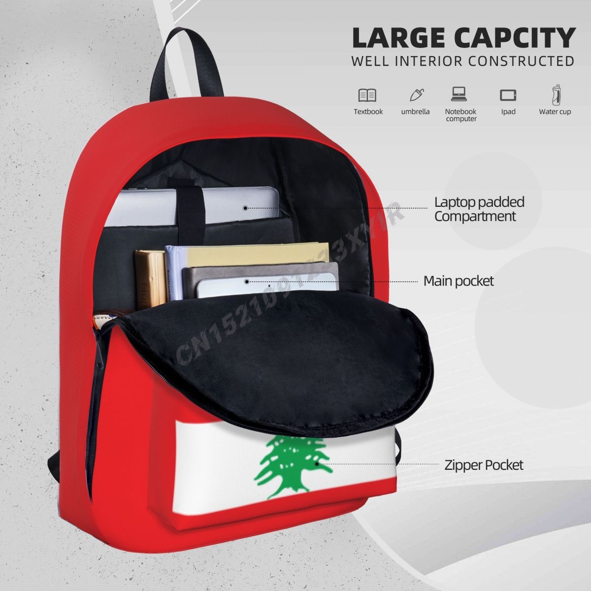 Unisex rugzak Libanon Flag1 St - Phone Cases Lebanon recensie en prijs