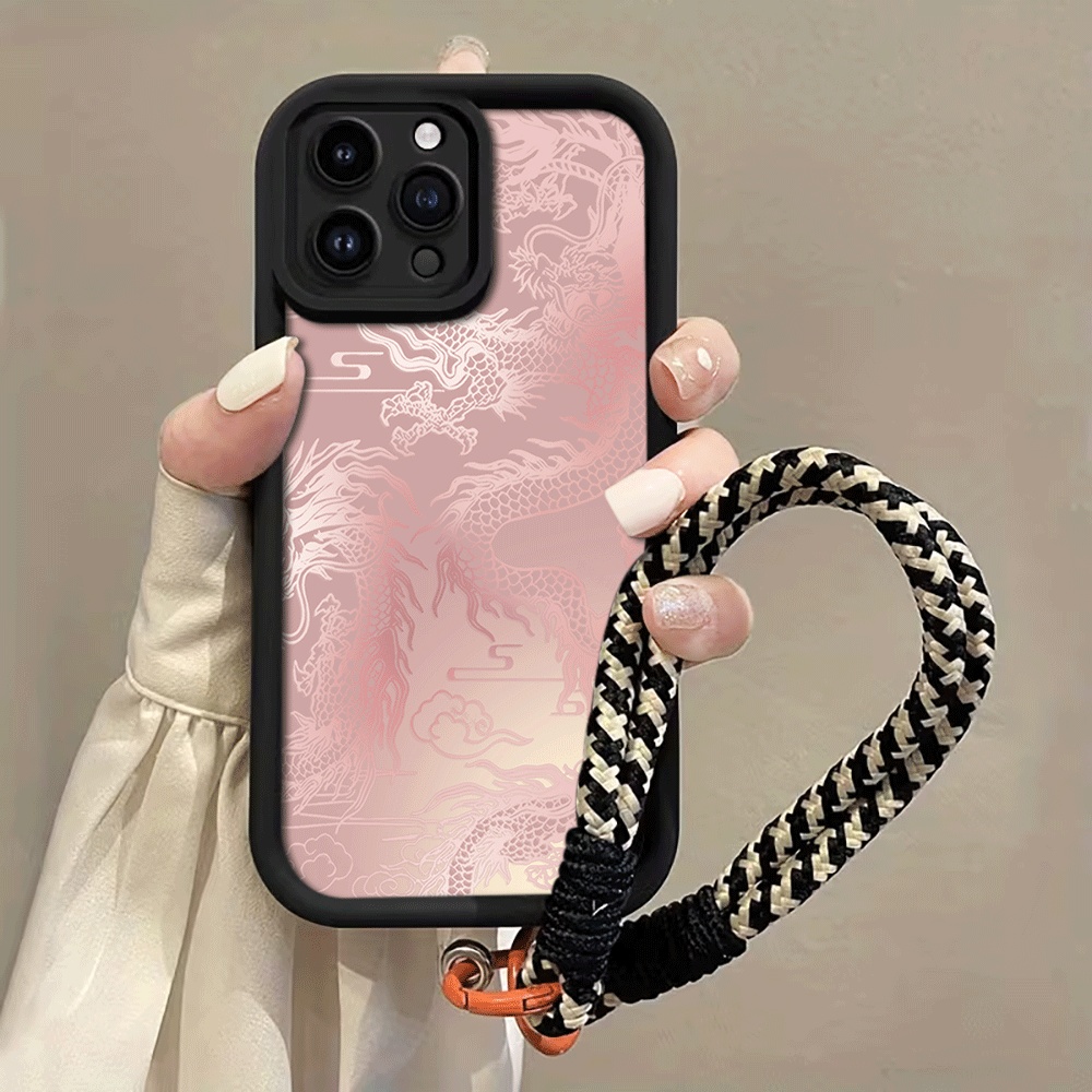 Pale witte drakenpatroon riemk - Phone Cases With Straps recensie en prijs