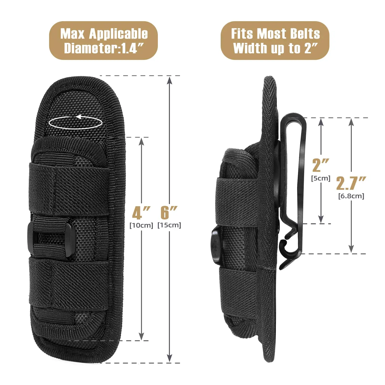 Tactische Zaklamp Cover Nylon  - Military Grade Case recensie en prijs