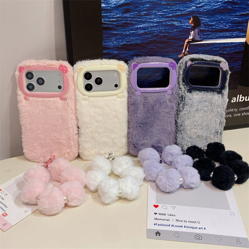 Luxe effenkleurige pluche tele - Phone Cases Popular recensie en prijs