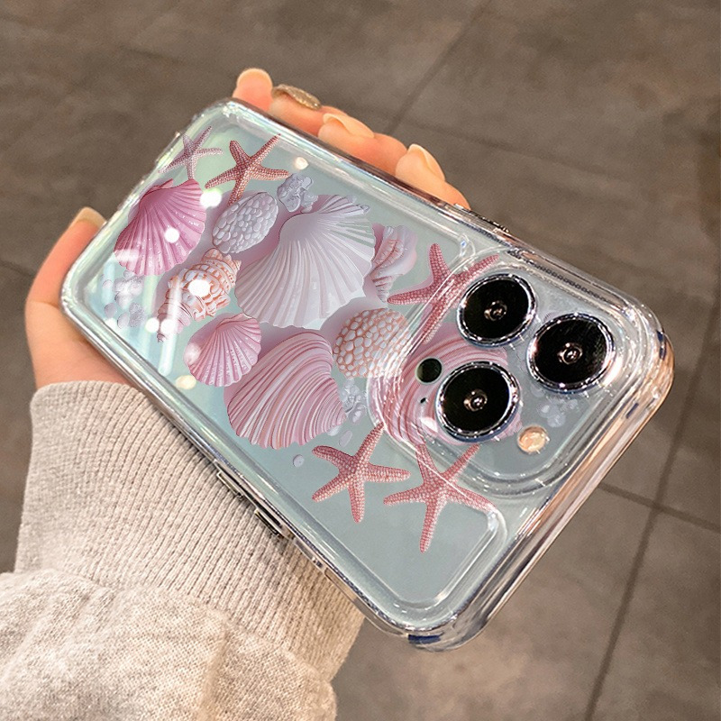 Trendy roze schelp telefoonhoe - Phone Cases Transparent recensie en prijs