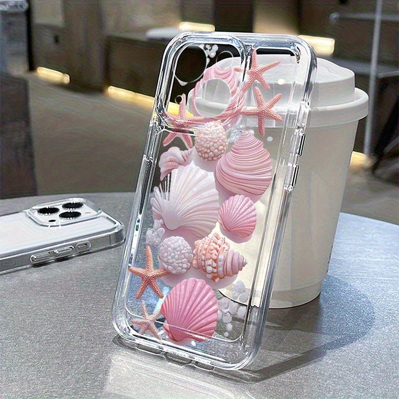 Trendy roze schelp telefoonhoe - Phone Cases Transparent recensie en prijs