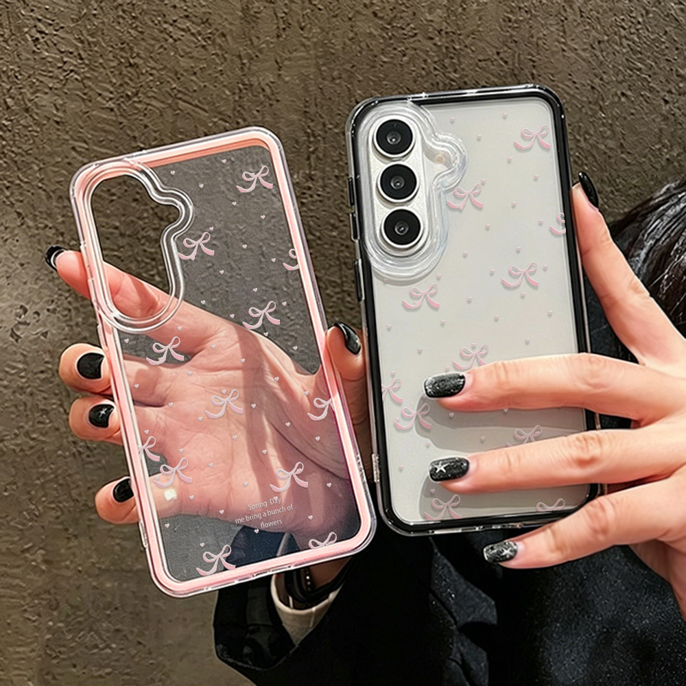 Schattig roze strik zachte tel - Phone Cases With Camera Cover recensie en prijs