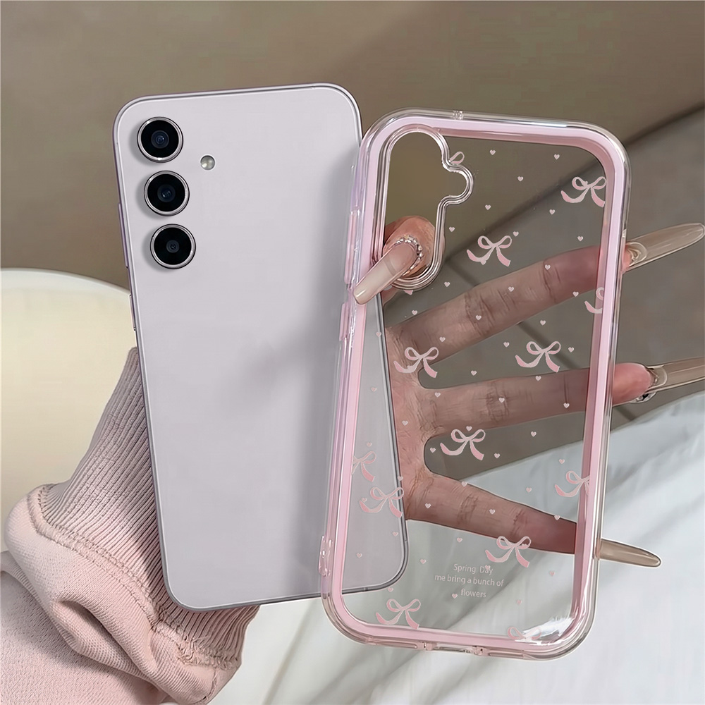 Schattig roze strik zachte tel - Phone Cases With Camera Cover recensie en prijs