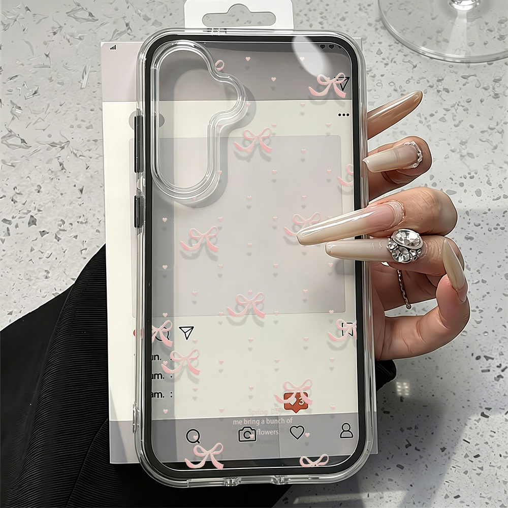 Schattig roze strik zachte tel - Phone Cases With Camera Cover recensie en prijs