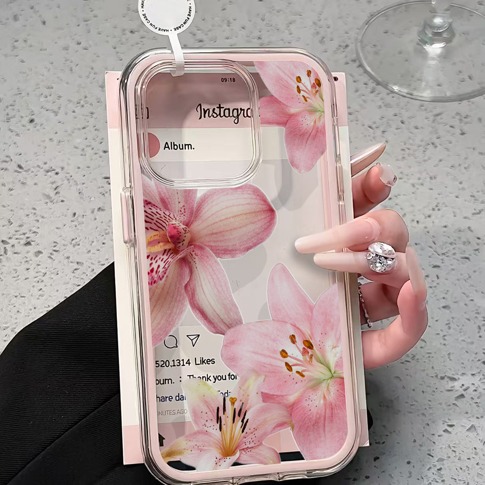 Roze Lelie Bloem Transparante  - Phone Cases Transparent recensie en prijs