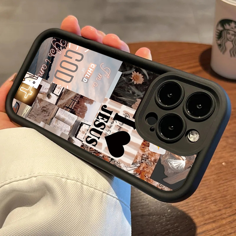 Jezus Collage Patroon Dikke Sc - Phone Cases Jesus recensie en prijs