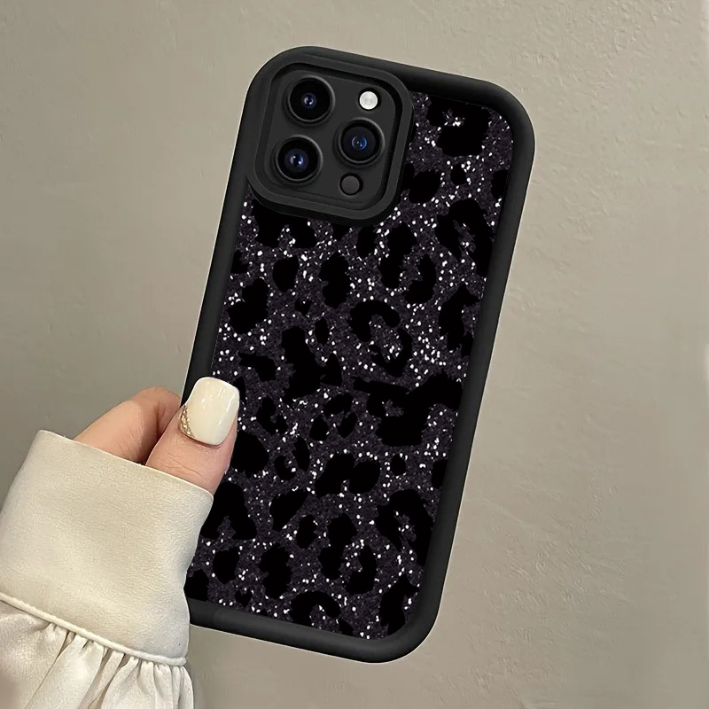 Zwarte gevlekte luipaard hangr - Phone Cases With Straps recensie en prijs