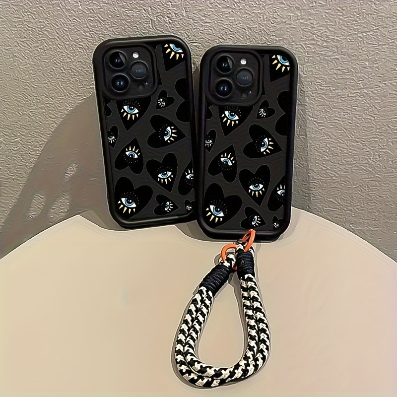 Zwarte Liefdeshart Oog Hangban - Phone Cases With Straps recensie en prijs