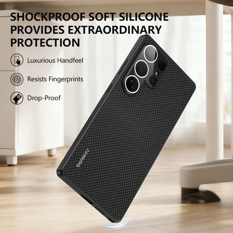 Luxe effen matte Kevlar carbon - Heat Dissipation Case recensie en prijs