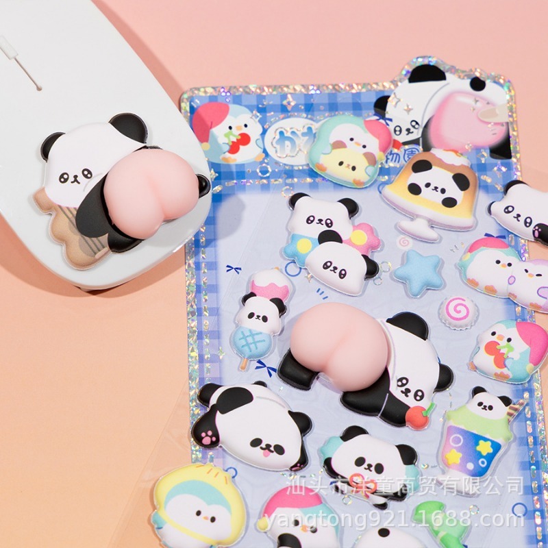 Leuke 3D Panda Cartoon Stress  - Phone Cases Rubber recensie en prijs