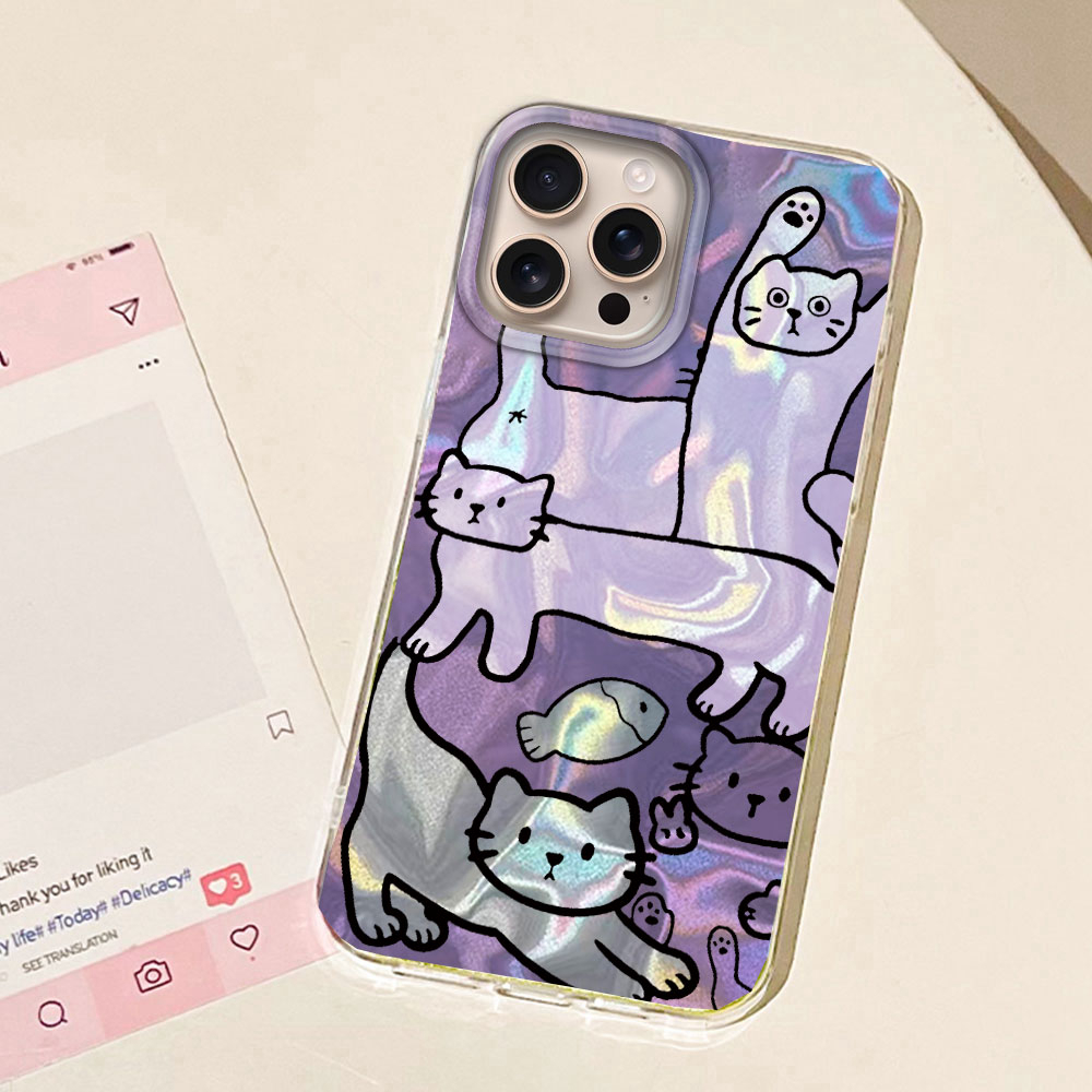 Paarse lijn kattenvis watertex - Phone Cases Best recensie en prijs